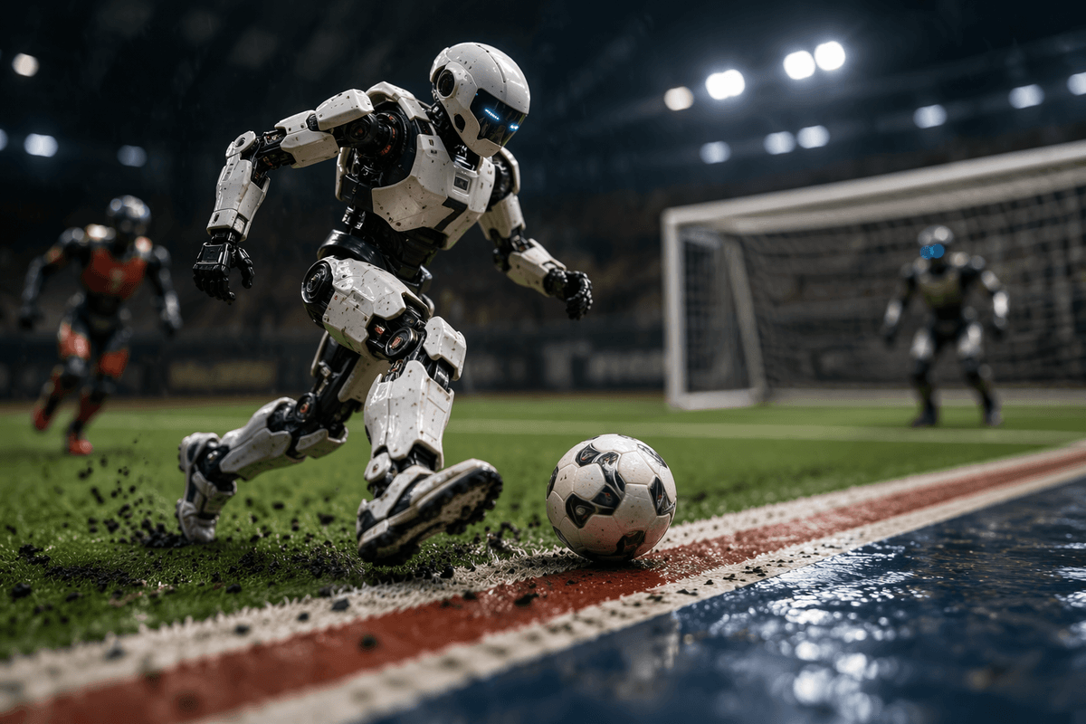 Robot Soccer Improves Multi-Terrain Mobility